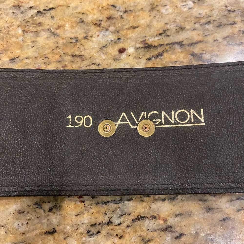 Vintage Avignon Leather Belt - Picture 4 of 10